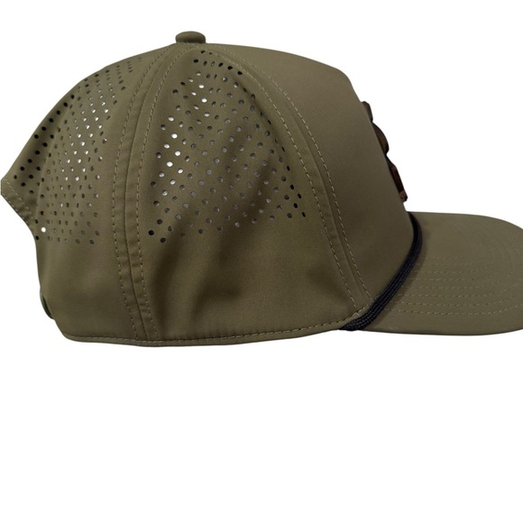 Branded Bills Performance 545 Raised Logo Olive Green Snap Back Trucker Hat Rope - Picture 3 of 7